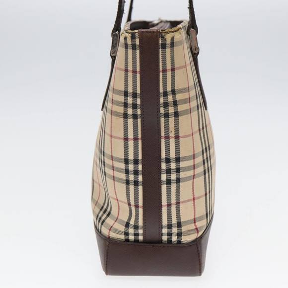 BURBERRY Nova Check Tote Bag Canvas Beige Brown Auth bs16017 - Picture 4 of 16